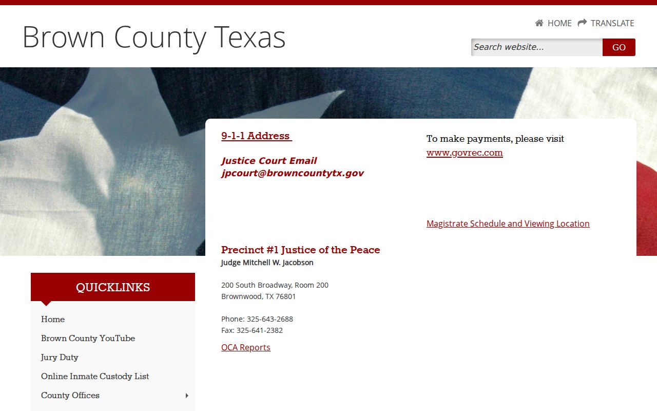 Brown County court case lookup for justice courts