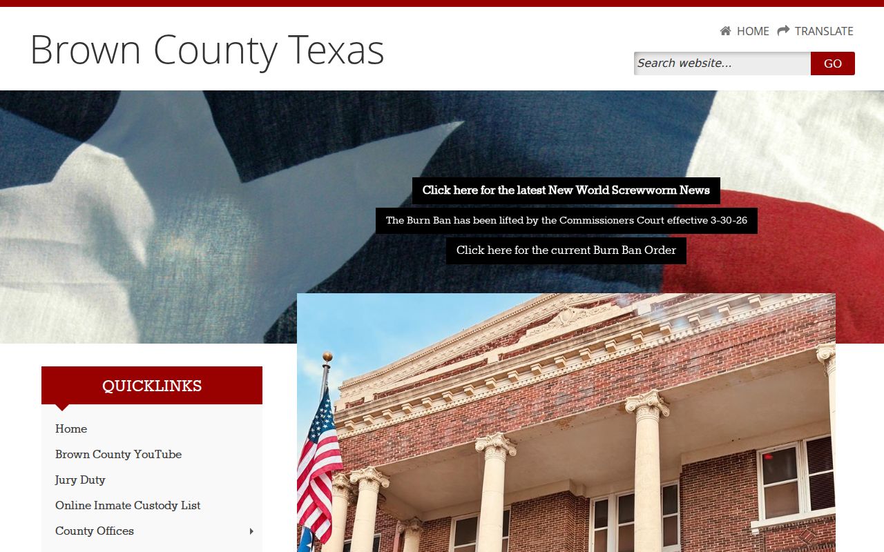 Brown County criminal history courthouse and county offices
