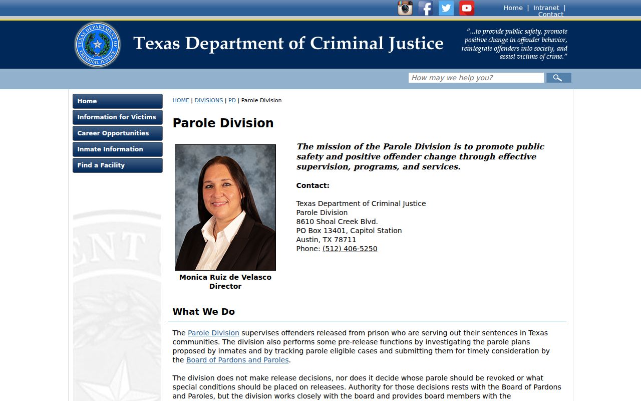 Brown County criminal history Texas parole records
