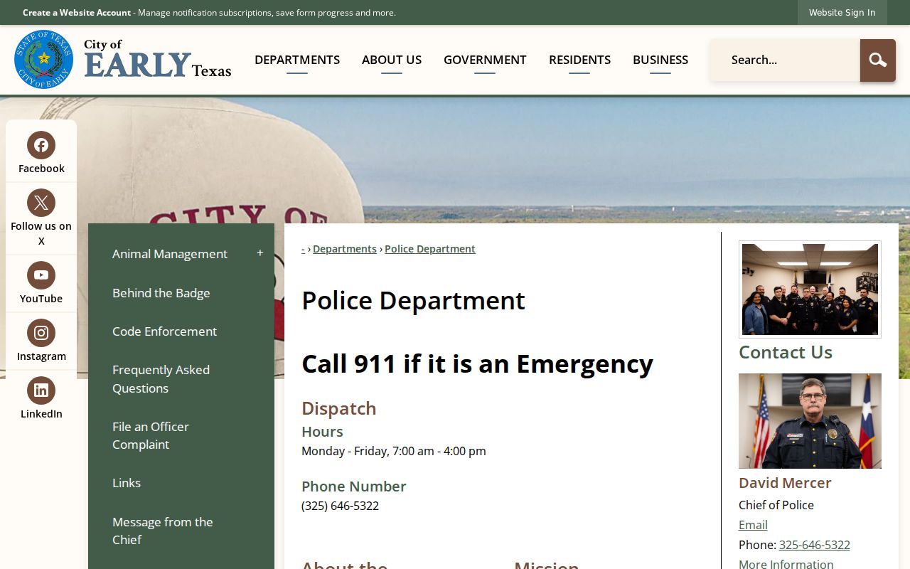 Early Police Department criminal records information